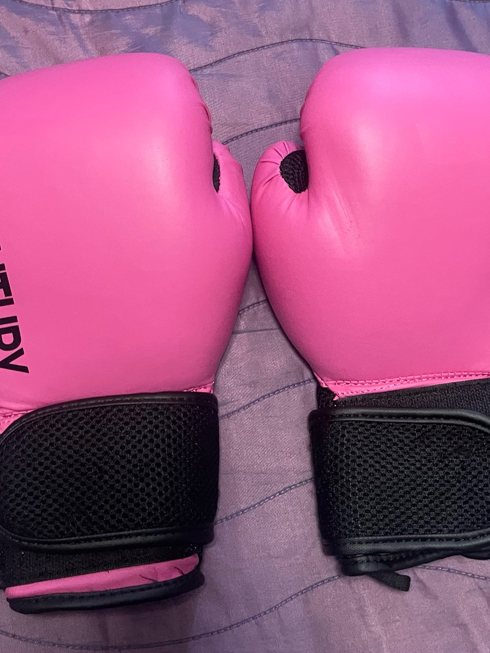 Pink Boxing Gloves with Secure Wrist Strap